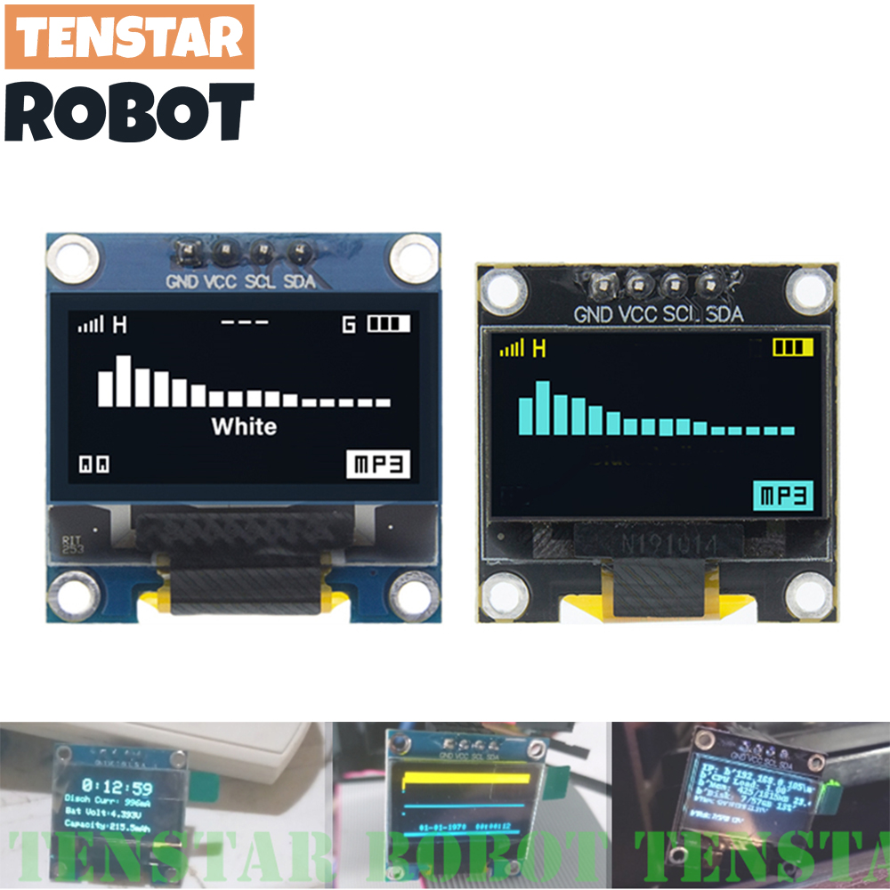 Ssd1306 - TENSTAR 0.96 بوصة OLED SSD1306 أبيض/أزرق/أصفر
