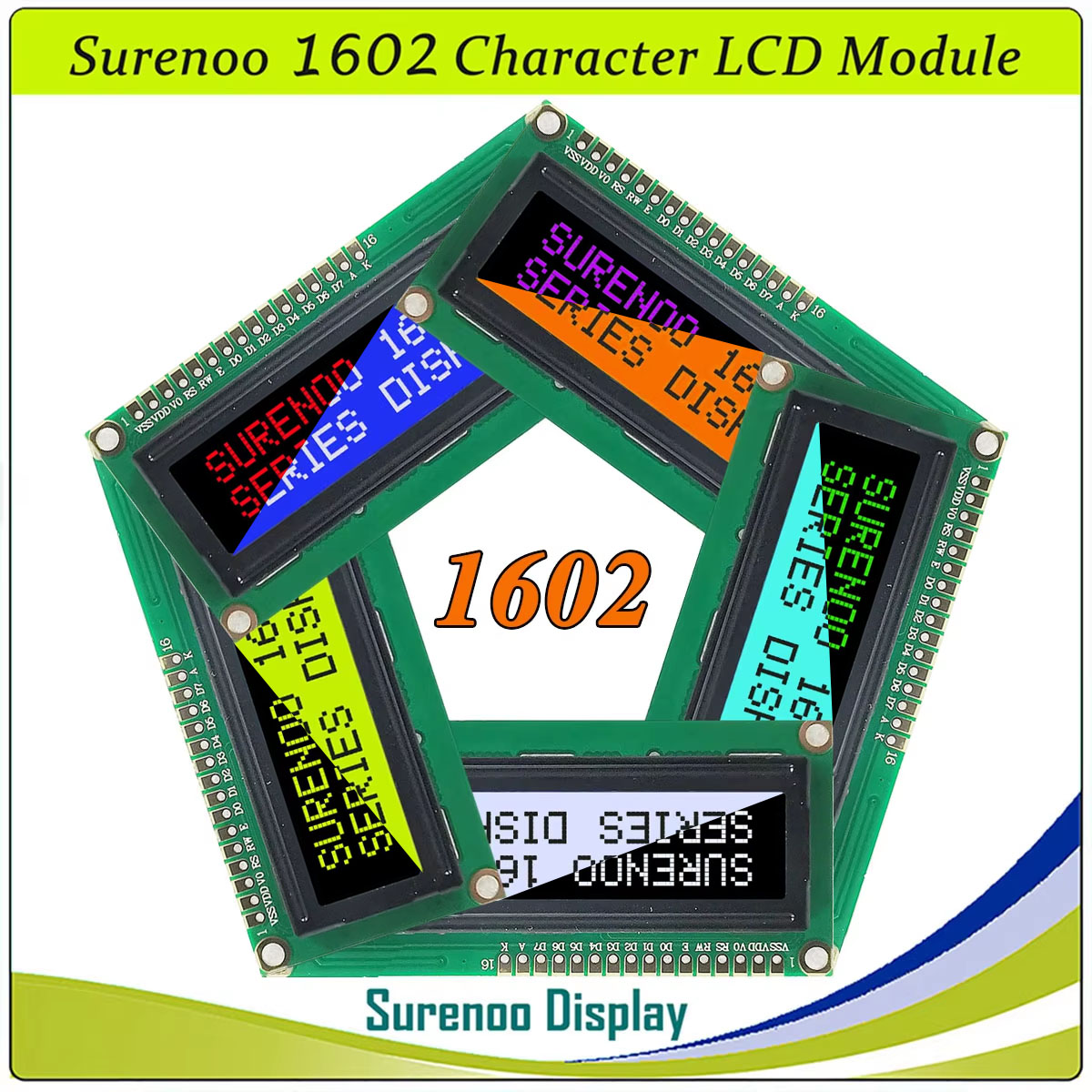 Lcd 1602 - شاشة عرض LCD طراز Surenoo 1602