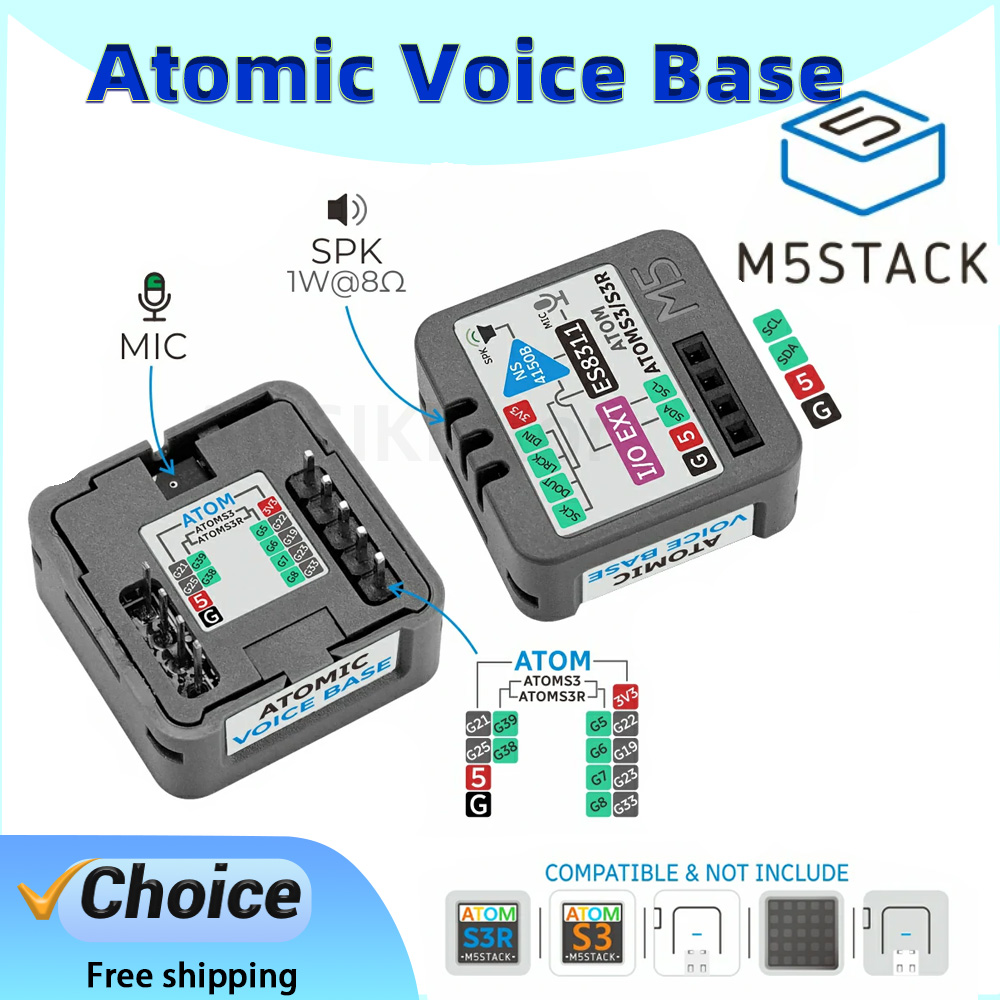 Microphone Module - وحدة M5Stack Atomic Voice Base ES8311