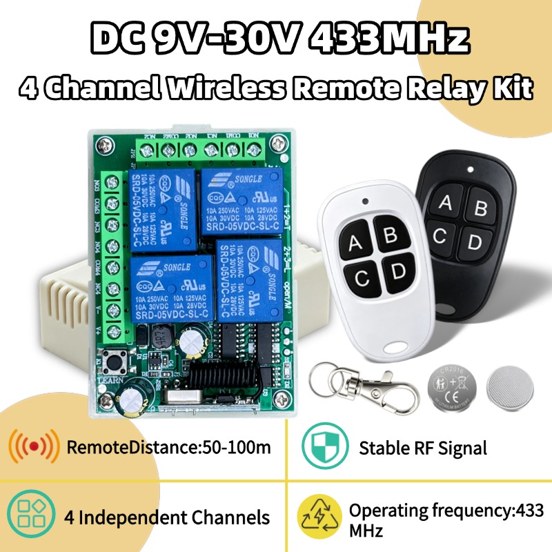 Relay Module 4 Channel - جهاز تحكم عن بعد لاسلكي عالمي