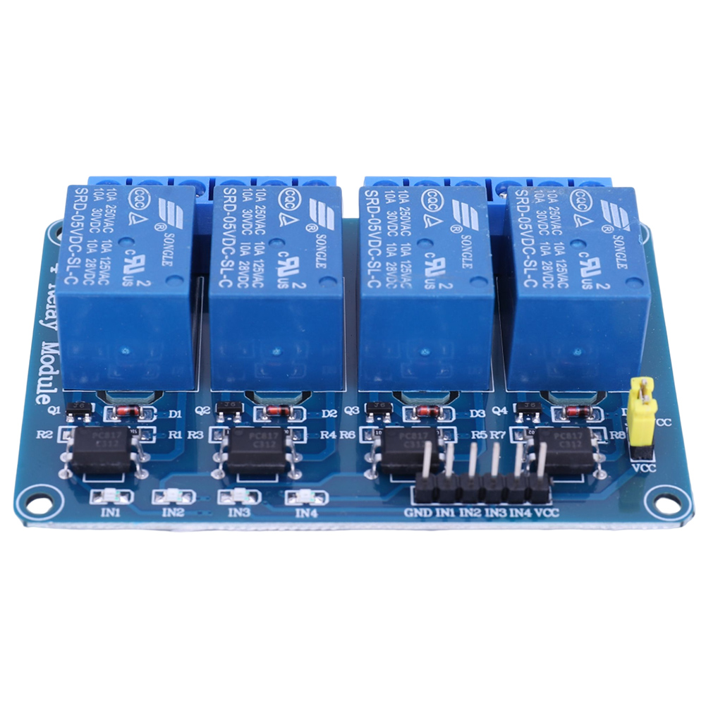 لوحة توسعة ريلاي 4 قنوات 5 فول - مراجعة Relay Module 4 Channel وسعره