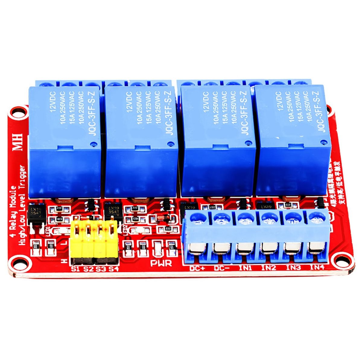 وحدة ريلاي A49T رباعية القنوات - مراجعة Relay Module 4 Channel وسعره