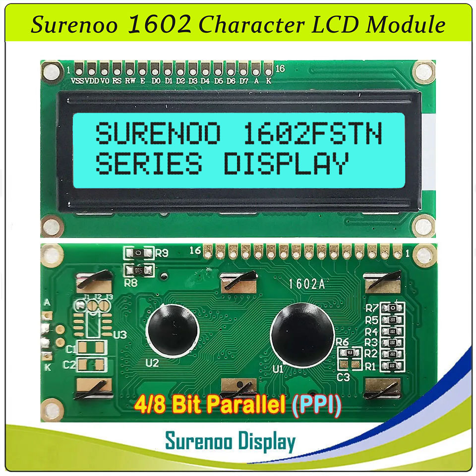 شاشة عرض LCD طراز Surenoo 1602 - مراجعة Lcd 1602 وسعره