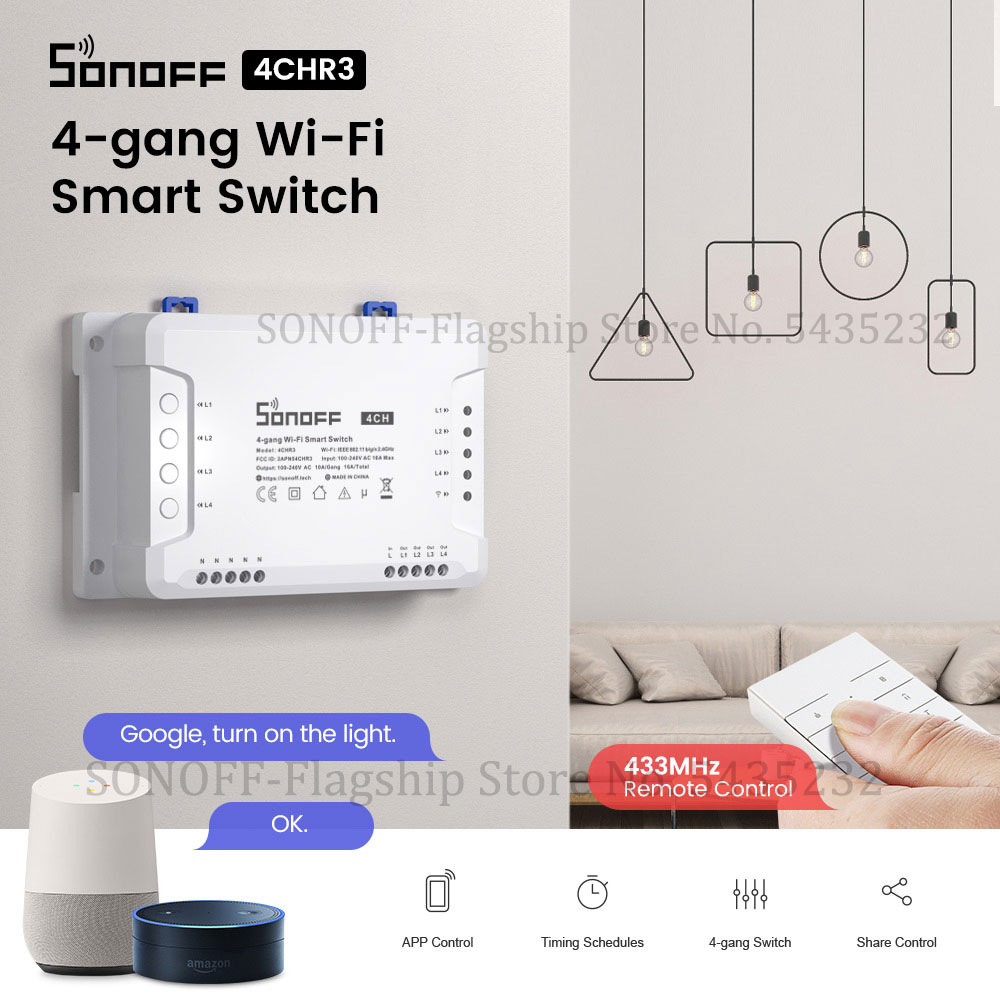 Itead SONOFF 4CH R3 Wifi اللاس - مراجعة Relay Module 1 Channel وسعره