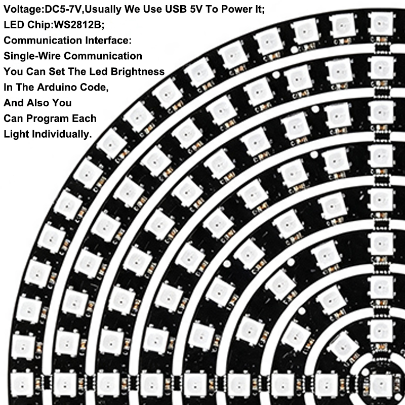 حلقة إضاءة LED ذكية WS2812 بيك - مراجعة Ws2812B وسعره