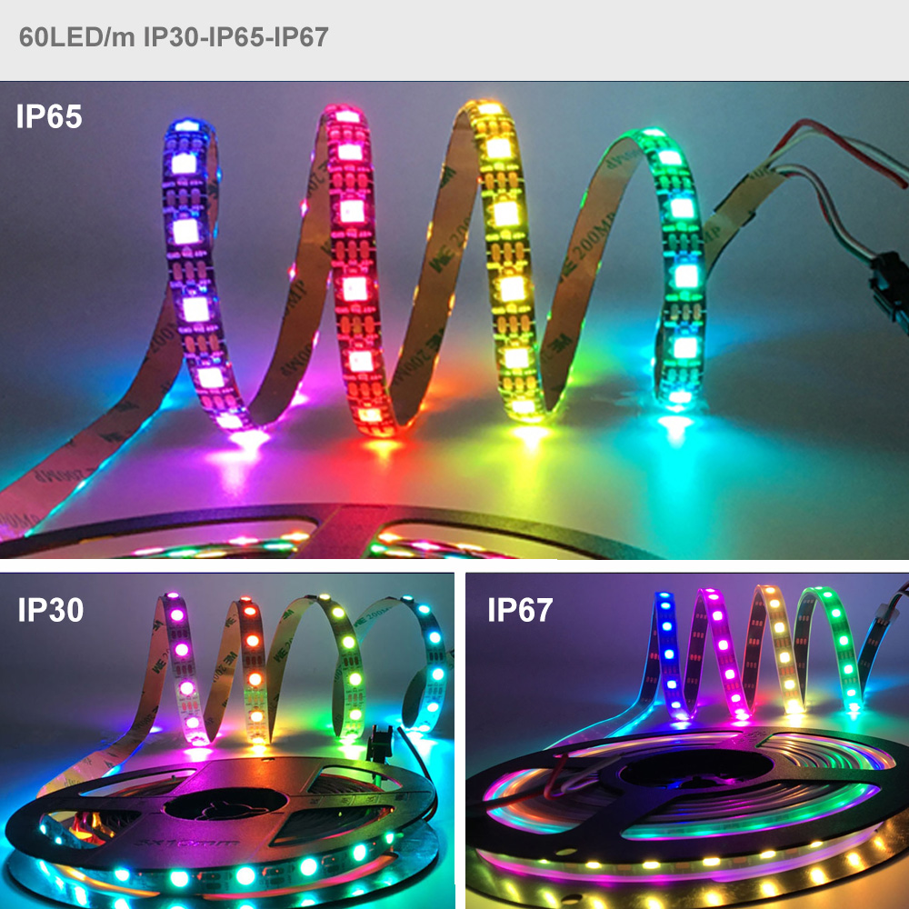 شريط إضاءة LED WS2812B بطول 5  - مراجعة Ws2812B Strip 5V وسعره