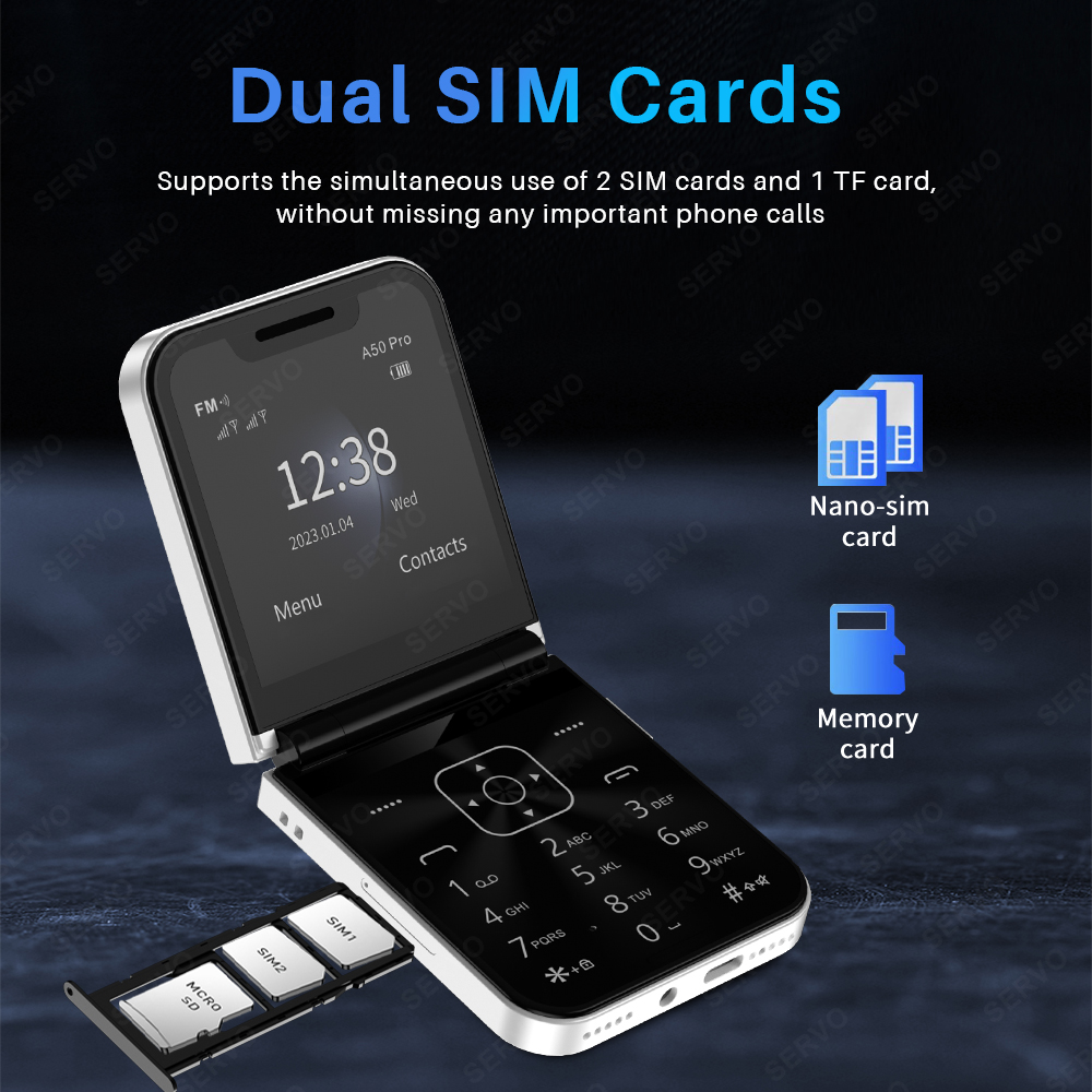 سيرفو A50 PRO هاتف محمول قابل  - مراجعة Tft Display 2.4 وسعره