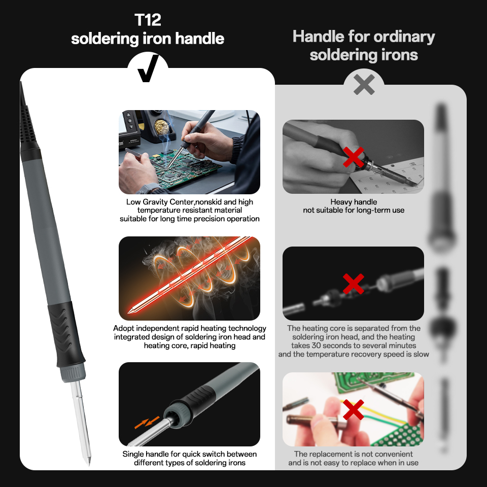 محطة لحام T12 BK969D+ من باكون - مراجعة Soldering Iron Temperature Probe وسعره