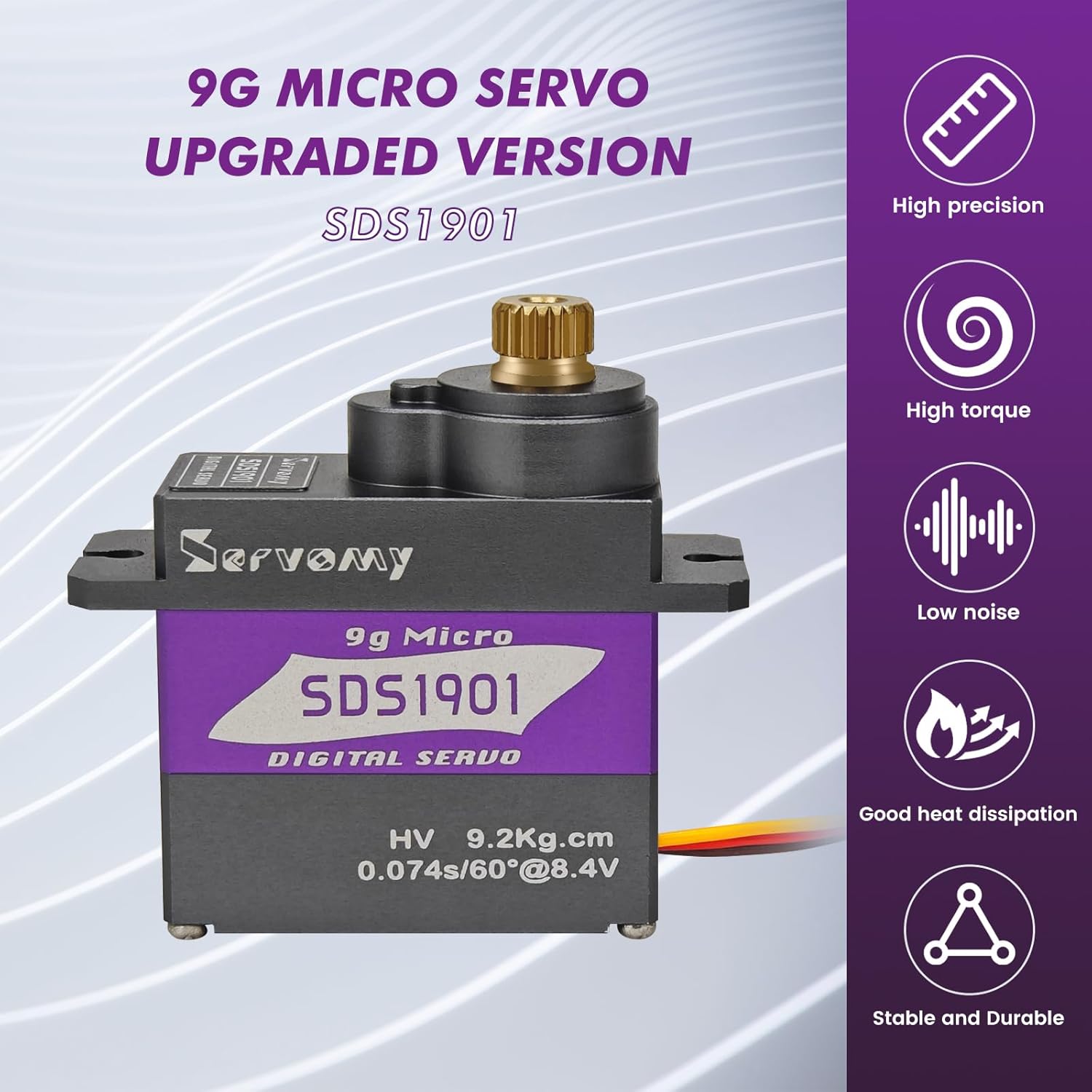 SERVOMY-SDS1901 Digital 9G Mic - مراجعة Servo Sg90 وسعره