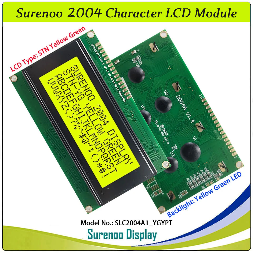 Surenoo 204 20X4 2004 حرف LCD  - مراجعة Lcd 1602 وسعره